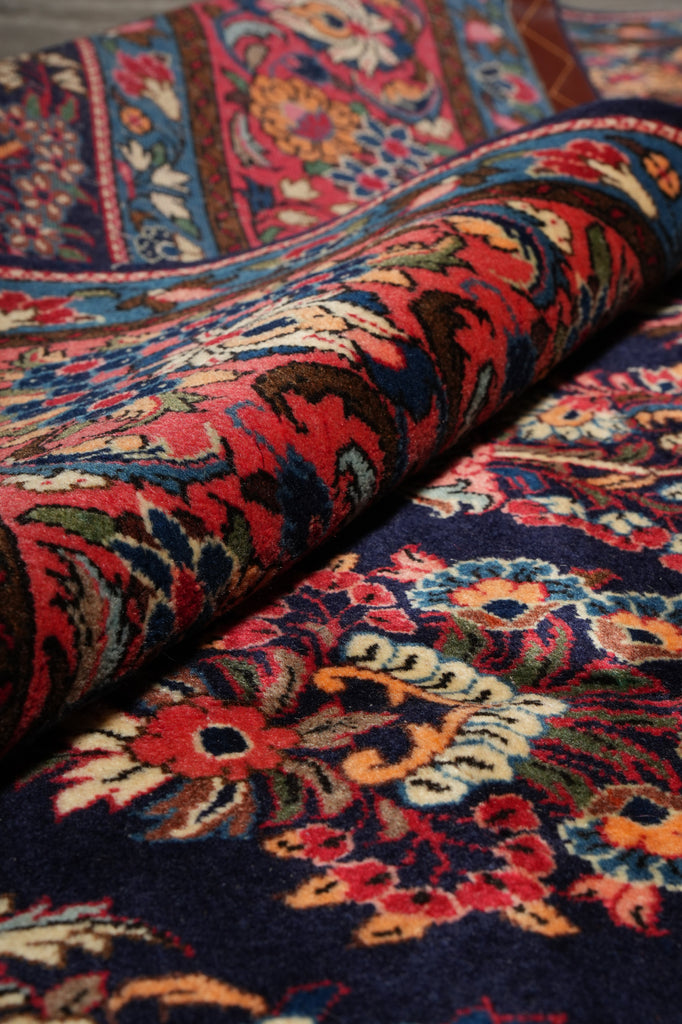 6.8 x 10.6 Navy Blue Fine Persian Sarouk Rug - view 13