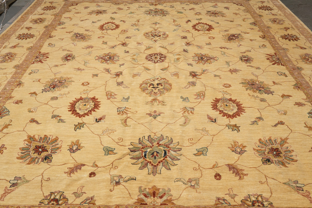12 x 15.2 Handmade Natural Organic Wool Chobi Peshawar Rug #PIX-797-06