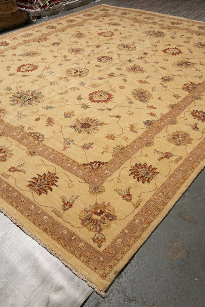 12 x 15.2 Handmade Natural Organic Wool Chobi Peshawar Rug #PIX-797-06