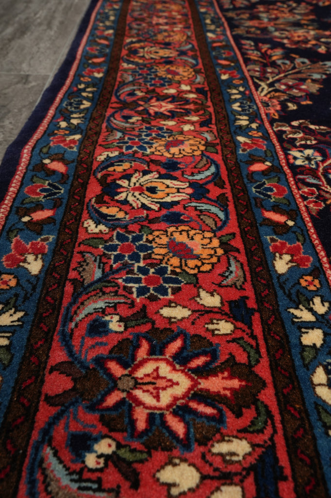 6.8 x 10.6 Navy Blue Fine Persian Sarouk Rug - view 11