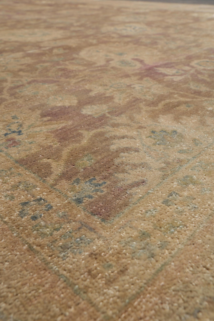 8.9 x 11.8 Rustic Brown Chobi Peshawar rug Antique Look #F-4171