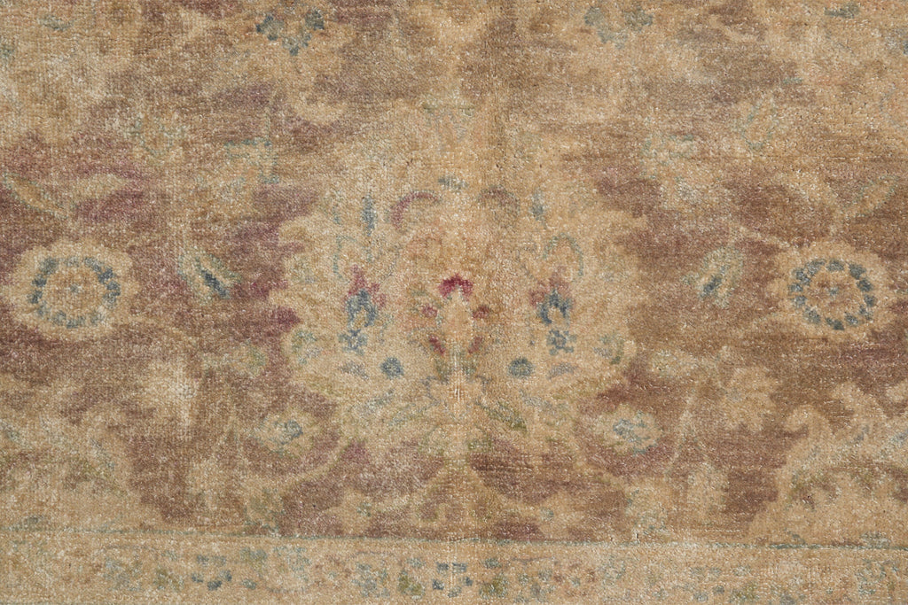 8.9 x 11.8 Rustic Brown Chobi Peshawar rug Antique Look #F-4171