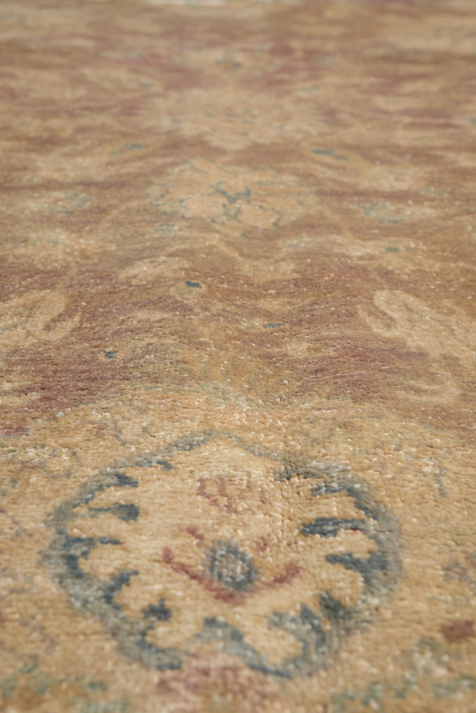 8.9 x 11.8 Rustic Brown Chobi Peshawar rug Antique Look #F-4171