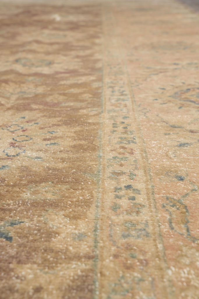 8.9 x 11.8 Rustic Brown Chobi Peshawar rug Antique Look #F-4171