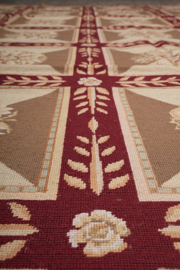 9 x 12 Needle Point Rug Roman Mosaic #PIX-11421