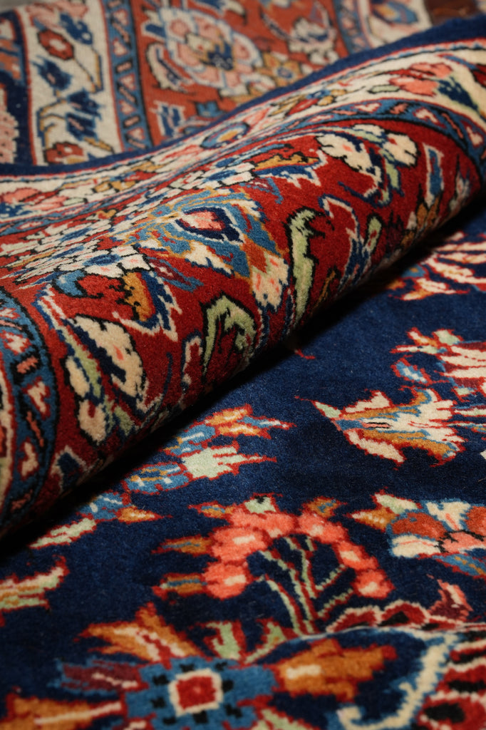 7.4 x 10.3 Navy Blue Fine Persian Sarouk Rug - view 13