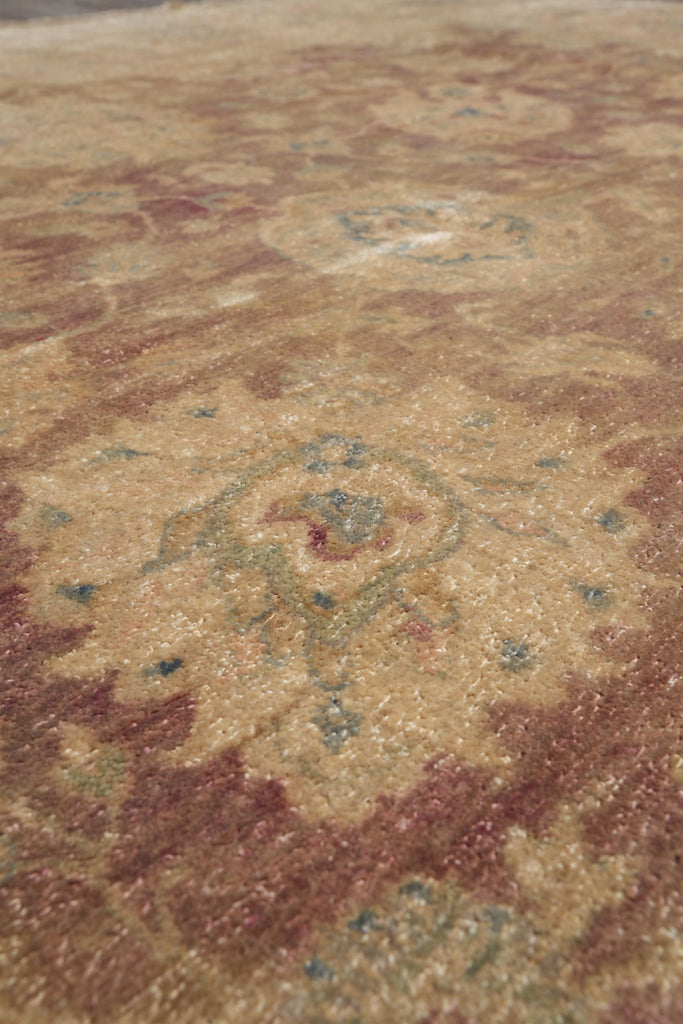 8.9 x 11.8 Rustic Brown Chobi Peshawar rug Antique Look #F-4171