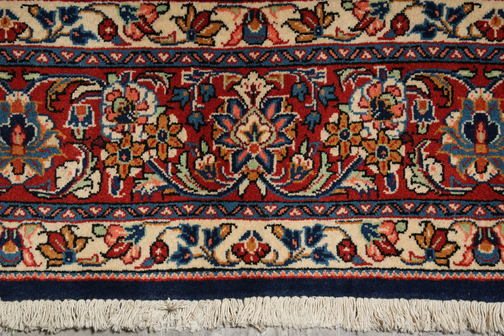 7.4 x 10.3 Navy Blue Fine Persian Sarouk Rug - view 15