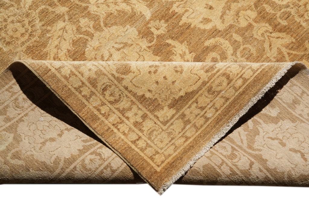 9 x 12  Neutral Brown Handmade Quality Chobi Peshawar Zigler Rug #F-4172