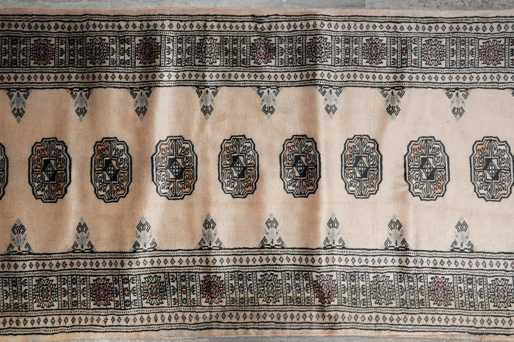 2.6 x 19.7 Feet Long Runner Bokhara Rug Handmade Pakistan #F-3132