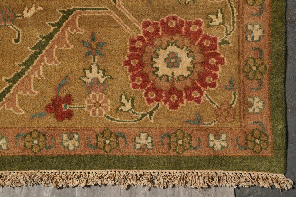 12 x 15 Green Quality Handmade Wool Rug #PIX-2343