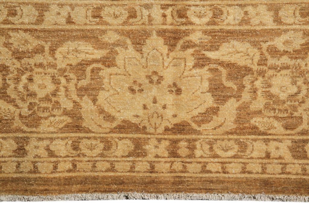 9 x 12  Neutral Brown Handmade Quality Chobi Peshawar Zigler Rug #F-4172