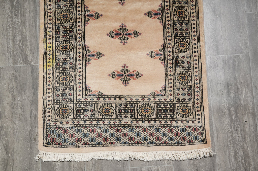 16.6 Feet Long Jaldar Bokhara Runner Beige #F-3134