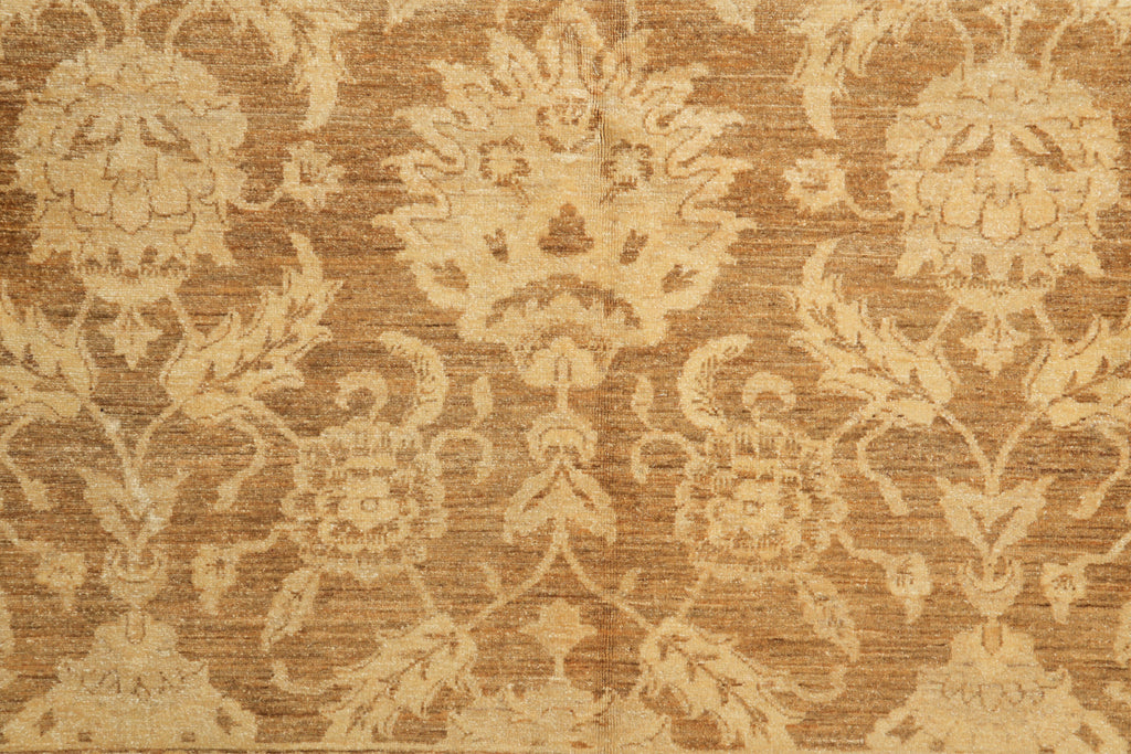 9 x 12  Neutral Brown Handmade Quality Chobi Peshawar Zigler Rug #F-4172