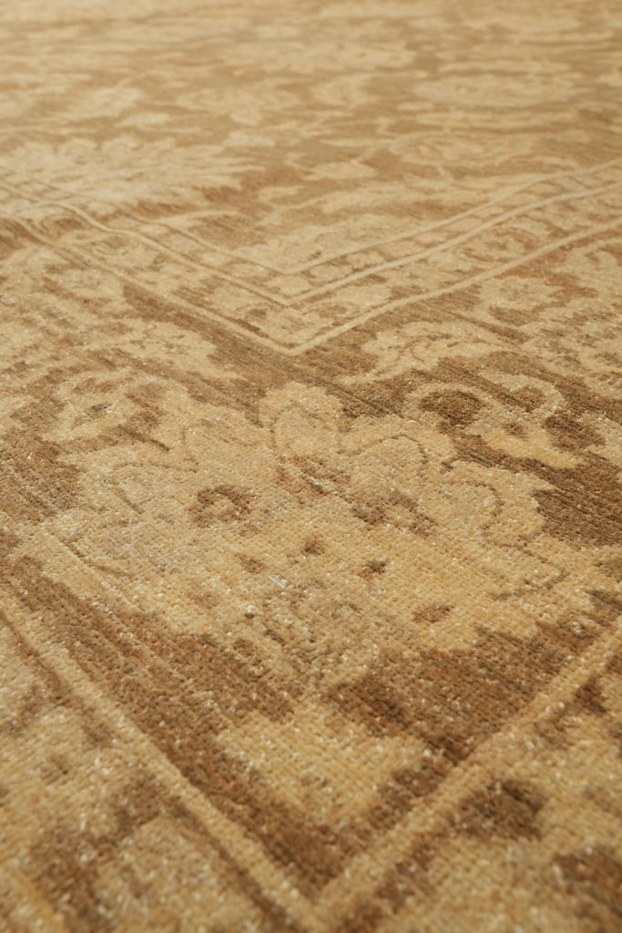 9 x 12  Neutral Brown Handmade Quality Chobi Peshawar Zigler Rug #F-4172