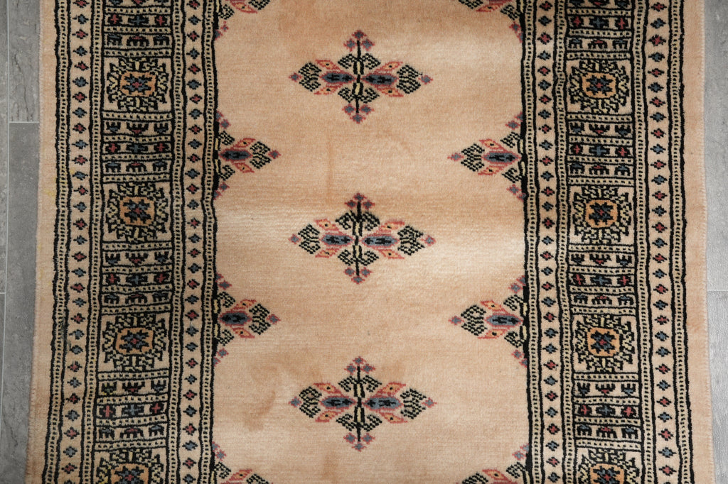16.6 Feet Long Jaldar Bokhara Runner Beige #F-3134