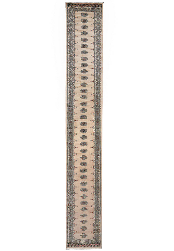 19.6 Feet Long Bokhara Runner Beige #F-3133