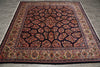 Load image into Gallery viewer, 8 x 8 Square Quality Persian Sarouk Rug Royal Blue - view 5