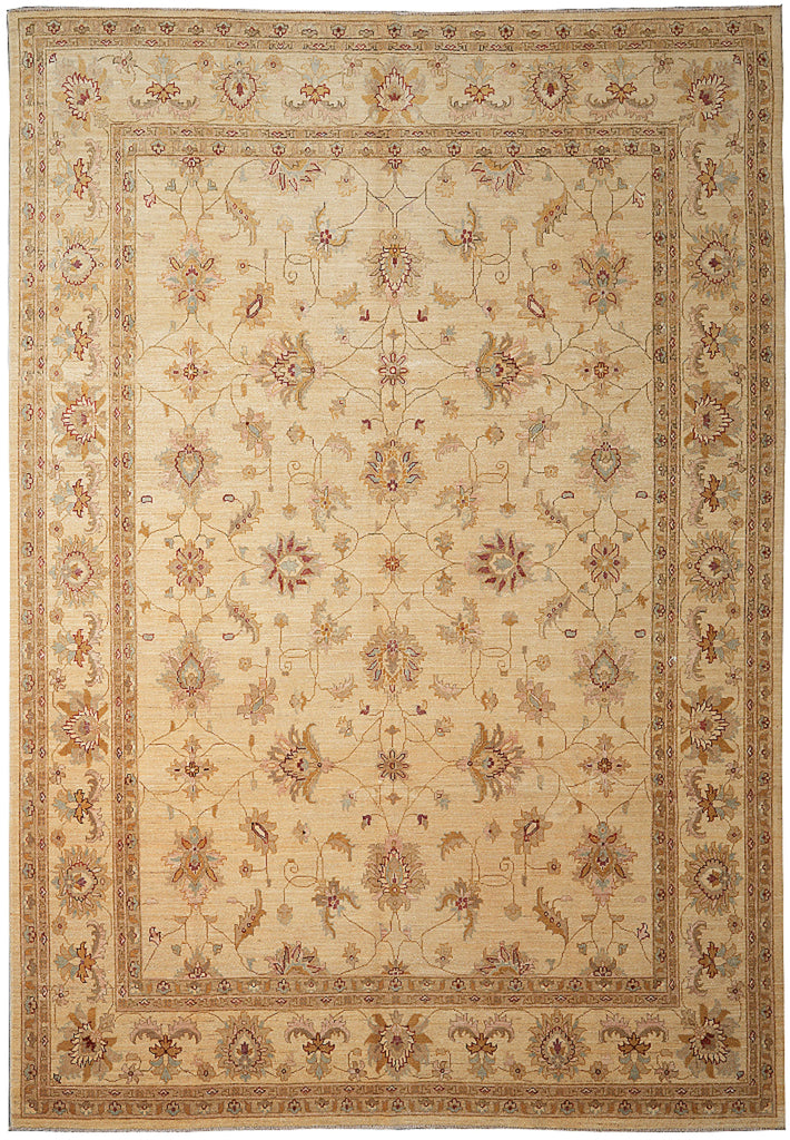 9 x 12 Natural Handmade Chobi Ziglar Rug #F-4173