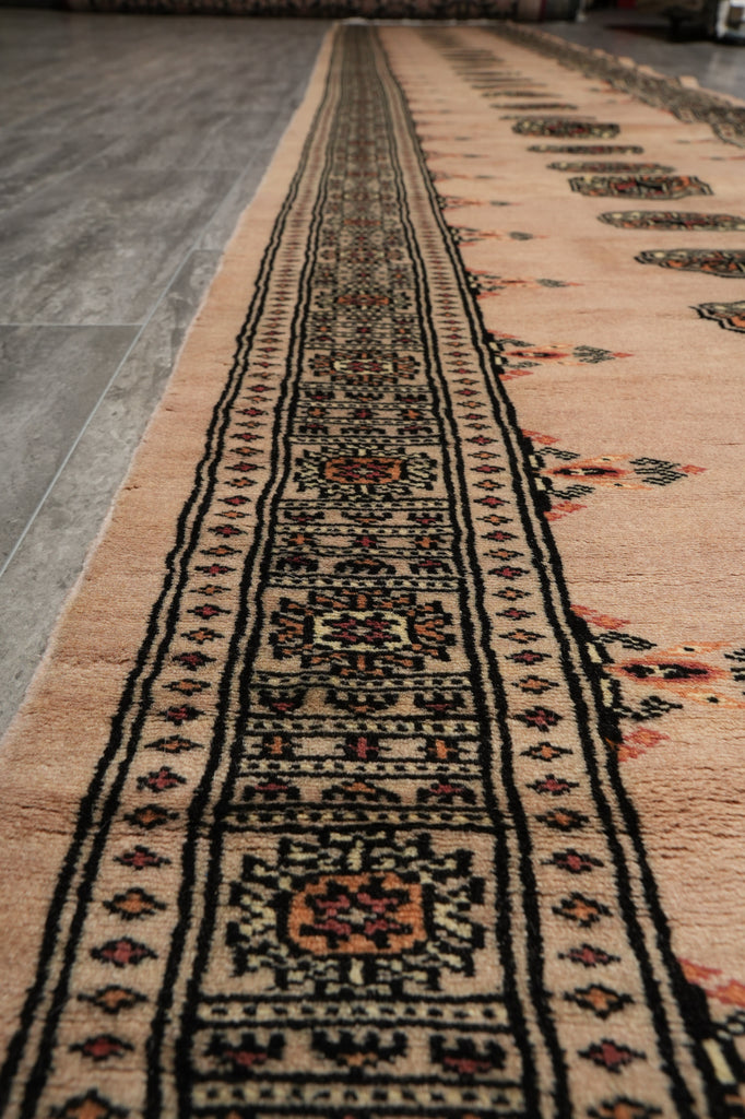 19.6 Feet Long Bokhara Runner Beige #F-3133