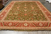 Load image into Gallery viewer, 12 x 15.4 New Handmade Agra Rug Dense Weave Green #PIX-115