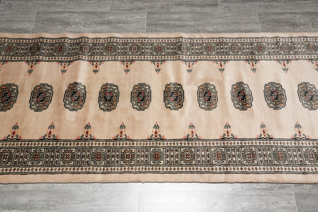 19.6 Feet Long Bokhara Runner Beige #F-3133