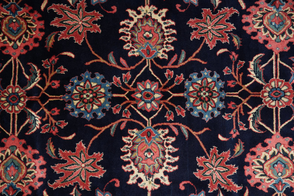7 x 10.6 Midnight Blue Persian Tabriz Rug - view 8