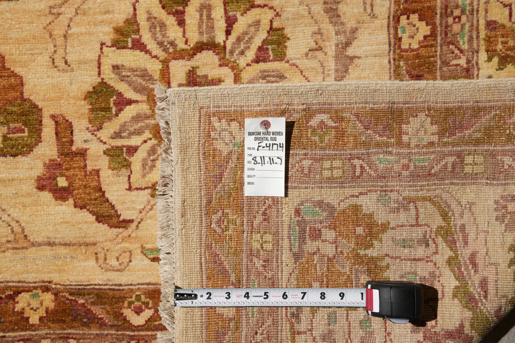 8.11 x 11.7 New Zigler Chobi Rug Beige Gold #F-4174