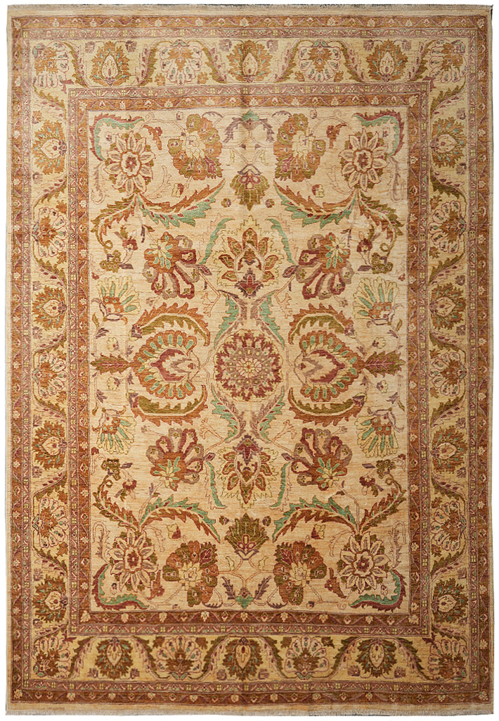 8.11 x 11.7 New Zigler Chobi Rug Beige Gold #F-4174