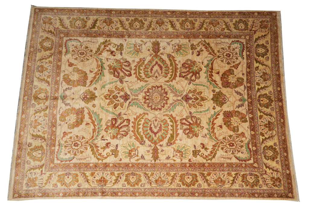 8.11 x 11.7 New Zigler Chobi Rug Beige Gold #F-4174