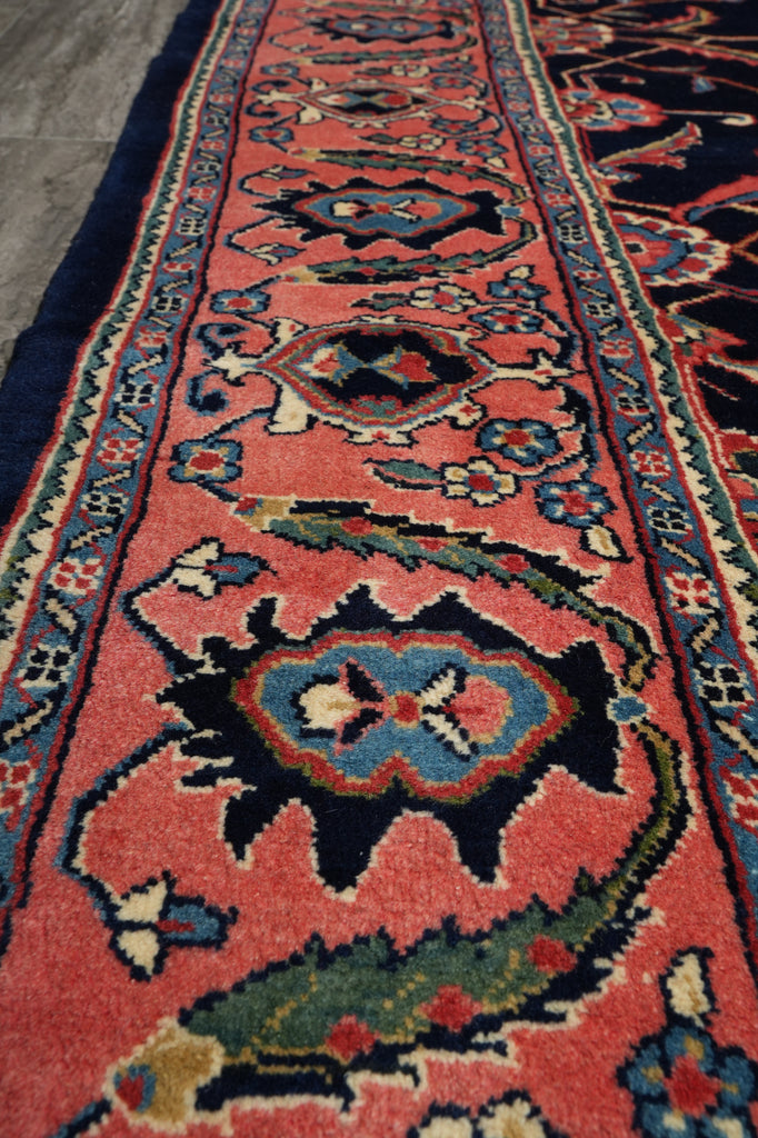7 x 10.6 Midnight Blue Persian Tabriz Rug - view 11