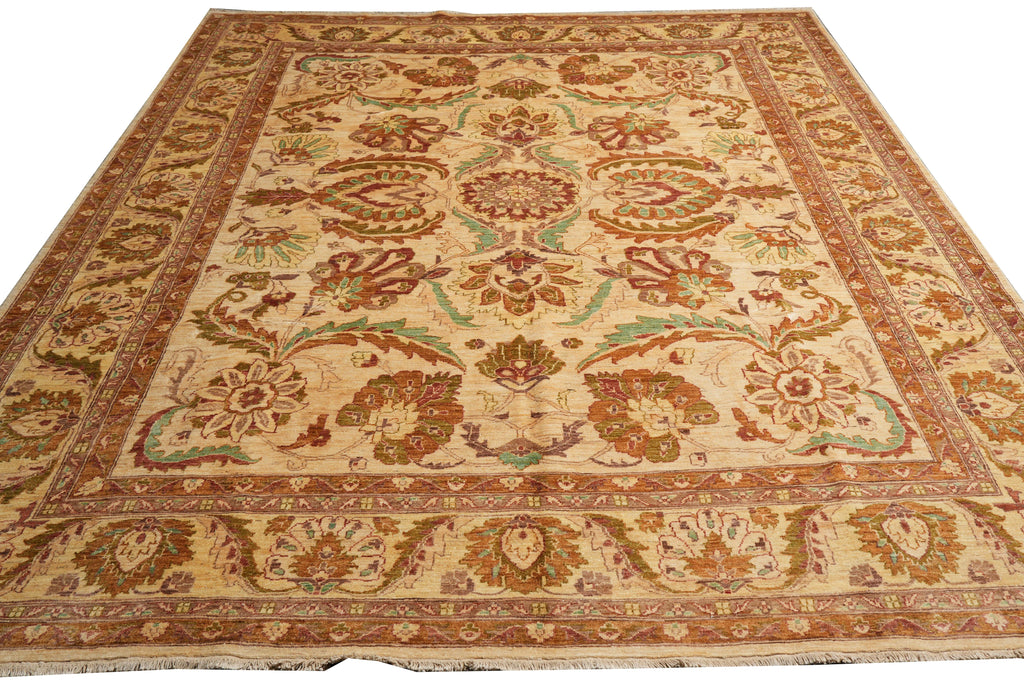 8.11 x 11.7 New Zigler Chobi Rug Beige Gold #F-4174