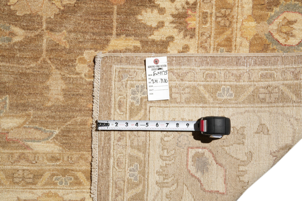 9.4 x 11.10 Brown Zigler Chobi Rug #F-4175