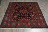 Load image into Gallery viewer, 6.8 x 7 Navy Blue Persian Sarouk Quality Rug - view 3