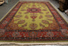 Load image into Gallery viewer, 11.2 x 17.6 Fine Persian Tabriz Rug  Wool and Silk on Silk 500 KPSI Green #F-4492