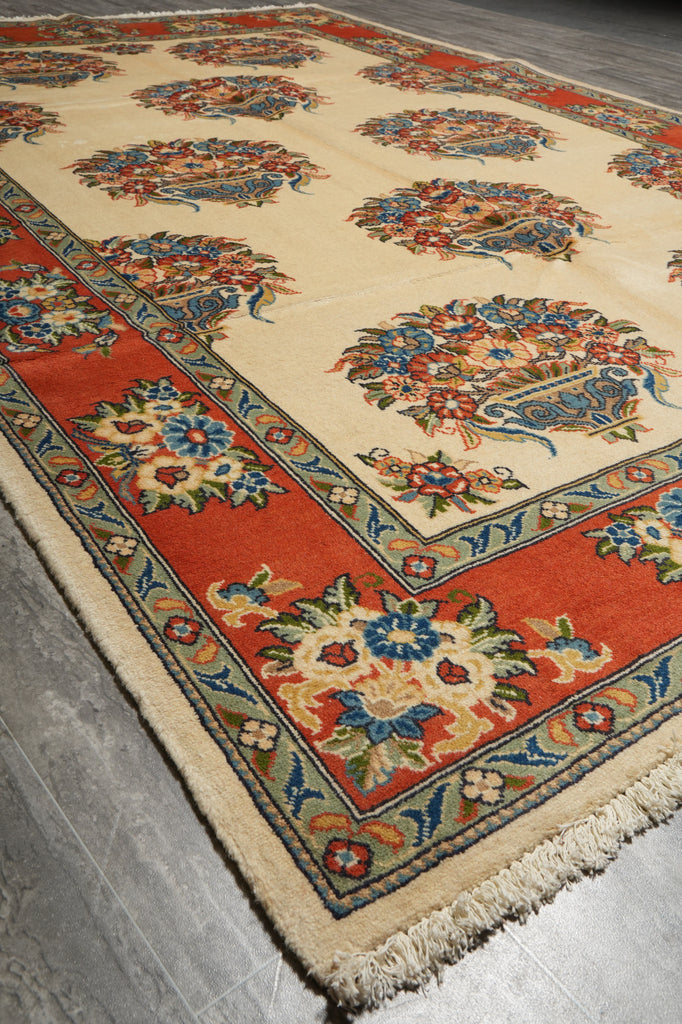 7 x 10 Unusual Persian Botteh Sarouk Rug - view 6