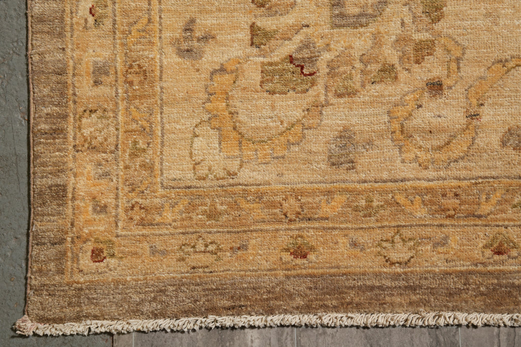 11.8 x 14.6 Natural Wool Handmade Chobi Zigler Rug Neutral Soft Light Brown #PIX-15421