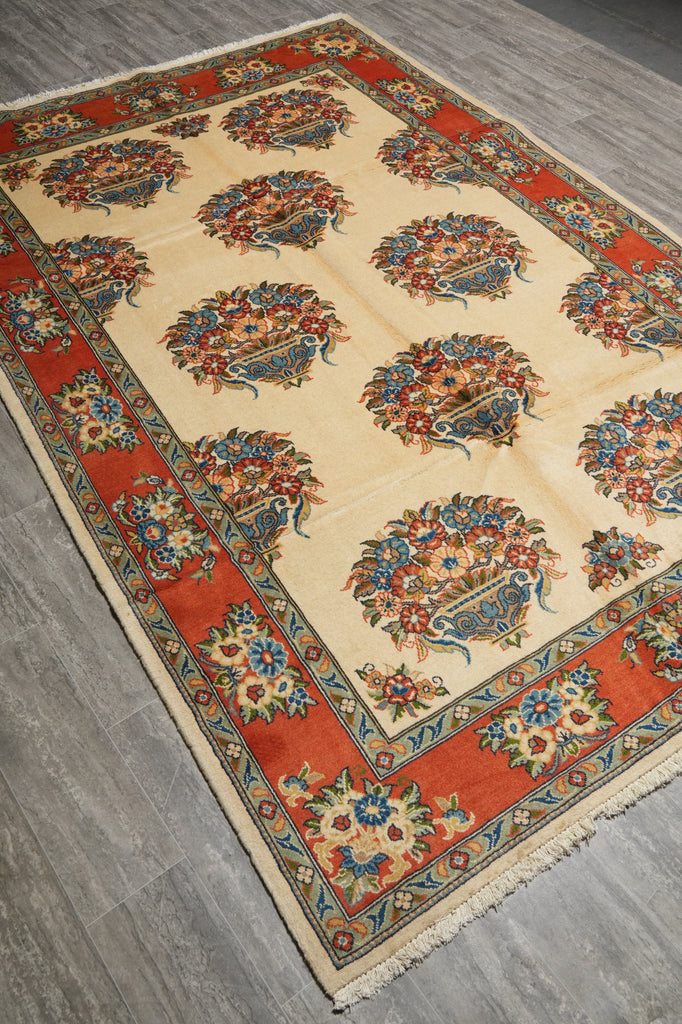 7 x 10 Unusual Persian Botteh Sarouk Rug - view 5