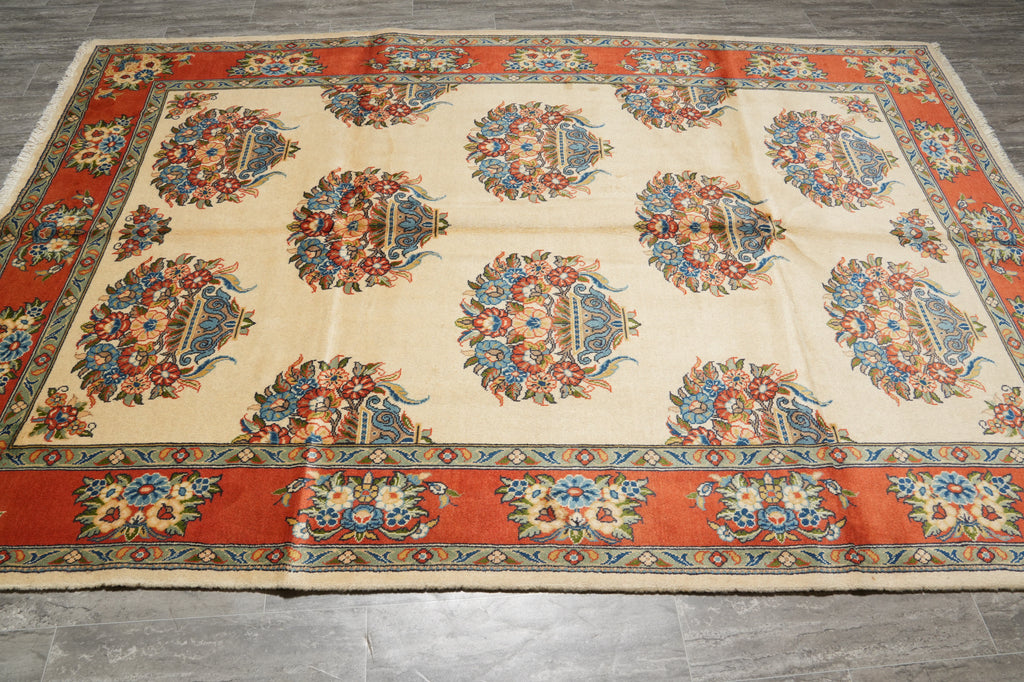 7 x 10 Unusual Persian Botteh Sarouk Rug - view 4