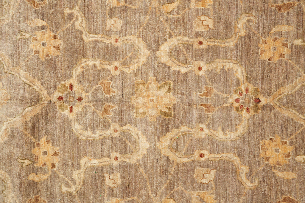 11.8 x 14.6 Natural Wool Handmade Chobi Zigler Rug Neutral Soft Light Brown #PIX-15421