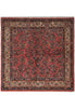 Load image into Gallery viewer, 7 x 7.6 Dark Salmon Fine Persian Sarouk square Rug