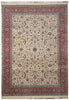 Load image into Gallery viewer, Decorative rug with intricate patterns and a red border on a beige background