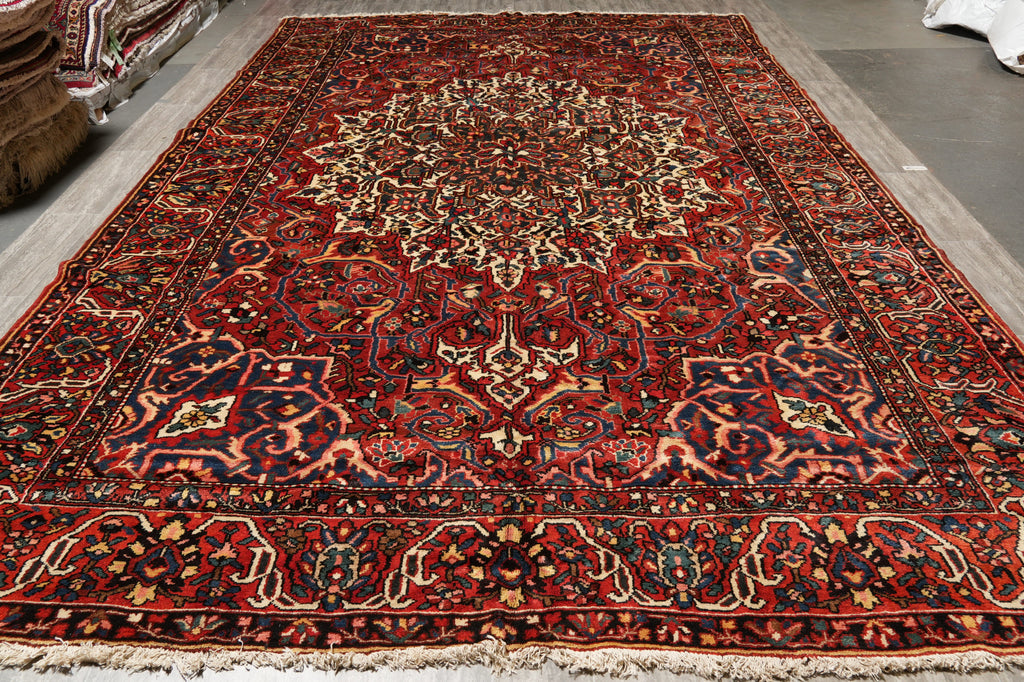 10.4 x 16 OLD Persian Bakhtiar Rug Tribal #PIX-15084
