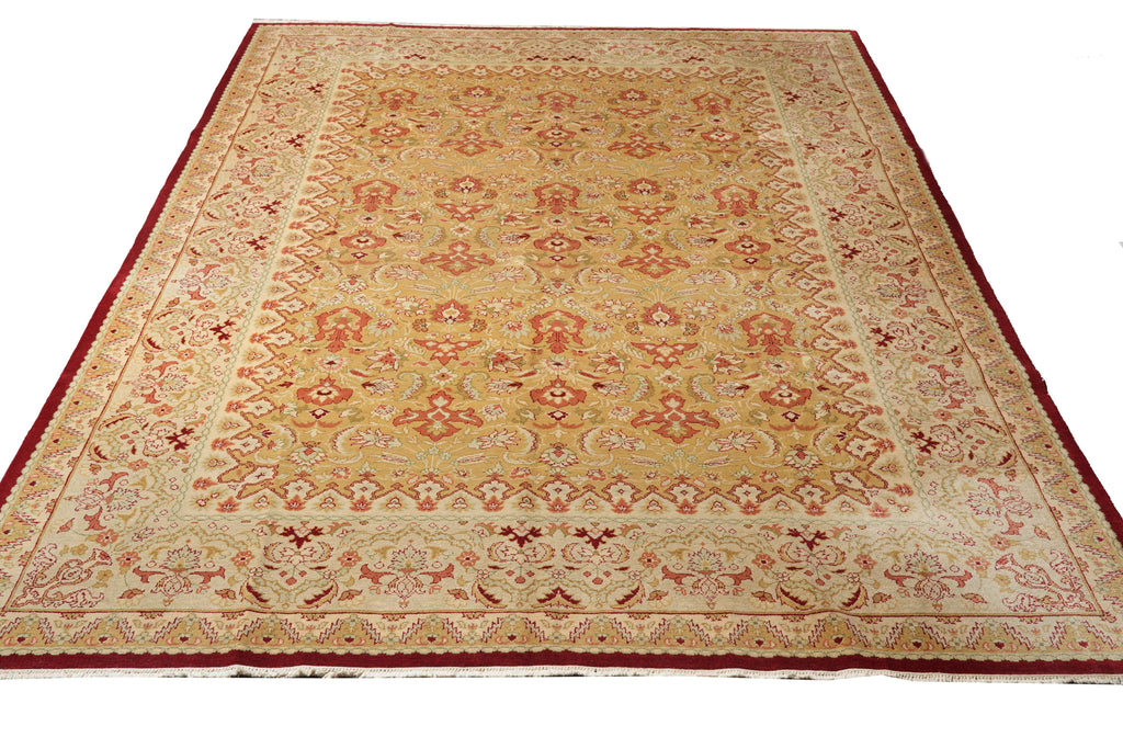 8.2 x 11.3 New Handmade Zigler Chobi Rug Gold #F-4176