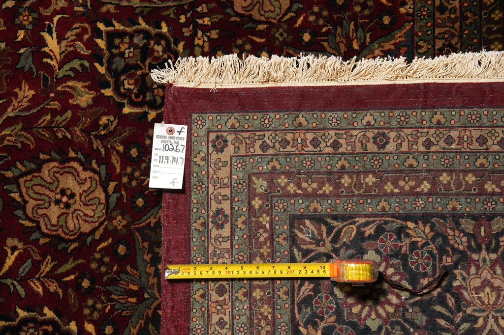 11.9 x 14.7 Fine Handmade Rug Lustrous Silky Wool #PIX-10267