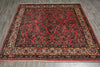 Load image into Gallery viewer, 7 x 7.6 Dark Salmon Fine Persian Sarouk square Rug - view 3