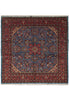 Load image into Gallery viewer, 7 x 7 Blue Fine Persian Sarouk Square Rug