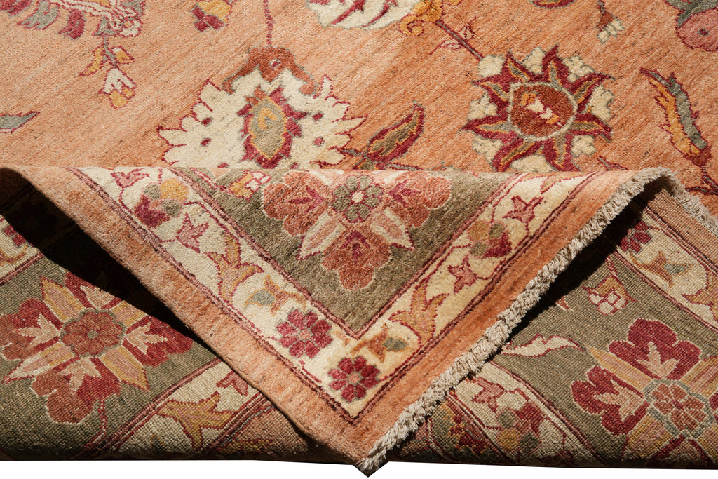 8.9 x 11.10 New Handmade Zigler Chobi Rug Dusty Rose #F-4177