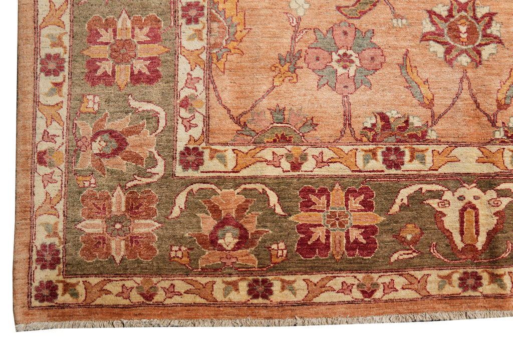 8.9 x 11.10 New Handmade Zigler Chobi Rug Dusty Rose #F-4177