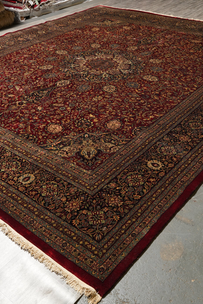 11.9 x 14.7 Fine Handmade Rug Lustrous Silky Wool #PIX-10267